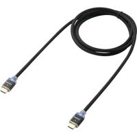 SpeaKa Professional SP-7870464 HDMI-kabel HDMI Aansluitkabel HDMI-A-stekker, HDMI-A-stekker 2.00 m Zwart 4K UHD, Audio Return Channel (ARC), Gesleeved, Met LED