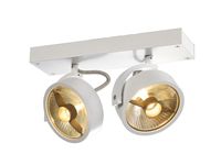 LED Opbouwspot mat wit dubbel G53 AR111 draaibaar kantelbaar