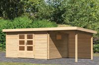 Woodfeeling | Tuinhuis Trittau 5 met Overkapping 2,2 en Achterwand