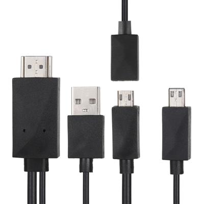 1 8 m Multi Use Micro USB MHL naar HDMI HDTV adapterkabel ondersteuning 1080P volledige HD Output voor Galaxy S6 / S IV / i9500 / Galaxy Note III /