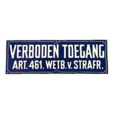 Bordje verboden toegang