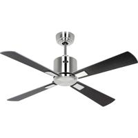 CasaFan ECO NEO III 103 BN-WN/SI WiFi Flügel Wenge/silber Plafondventilator Chroom (geborsteld) Met afstandsbediening, Timer, Met wintermodus, Bediening via App