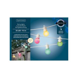 Buiten feestverlichting lichtsnoer gekleurde lampbolletjes 950cm