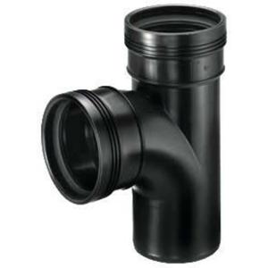 Wavin T-Stuk 88° 2x Manchet 1x Spie Zwart 75mm - Slag- & Vorstbestendig, Duurzaam