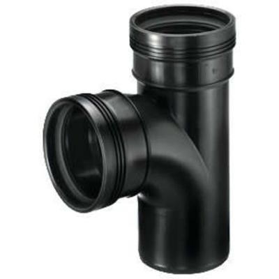 Wavin T-Stuk 88° 2x Manchet 1x Spie Zwart 75mm - Slag- & Vorstbestendig, Duurzaam