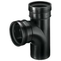 Wavin T-Stuk 88° 2x Manchet 1x Spie Zwart 75mm - Slag- & Vorstbestendig, Duurzaam