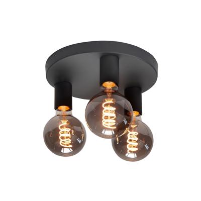 Highlight 3-lichts plafondlampBasic zwart Ø 25cm - P6620.01