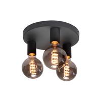 Highlight 3-lichts plafondlampBasic zwart Ø 25cm - P6620.01