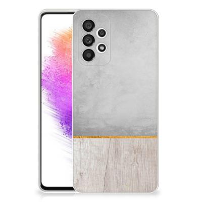 Samsung Galaxy A73 5G | Bumper Hoesje | Wood Concrete