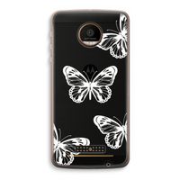 White butterfly: Motorola Moto Z Force Transparant Hoesje