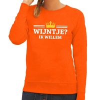 Oranje Wijntje ik willem sweater dames - thumbnail