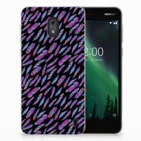 Nokia 2 TPU bumper Feathers Color