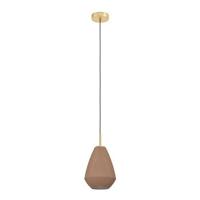 EGLO Caprarola Hanglamp - E27 - Ø 20 cm - Zand|Koper - Satijn Glas