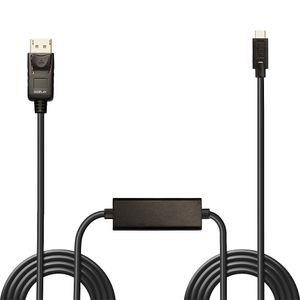 Lindy 43305 video kabel adapter 5 m USB Type-C DisplayPort Zwart