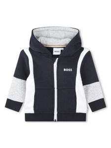 BOSS Kidswear hoodie à logo imprimé - Bleu