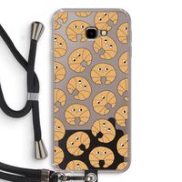 Croissant: Samsung Galaxy J4 Plus Transparant Hoesje met koord Croissant: Samsung Galaxy J4 Plus Transparant Hoesje met koord