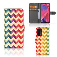 OPPO A54 5G | A74 5G | A93 5G | Telefoon Hoesje | Zigzag Multi Color