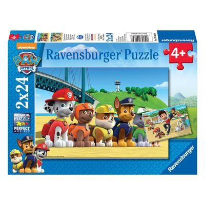 Ravensburger Paw patrol puzzel - dappere honden, 2x24st.