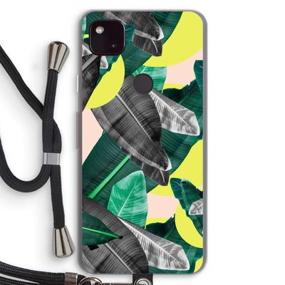 Fantasie jungle: Pixel 4a 5G Transparant Hoesje met koord