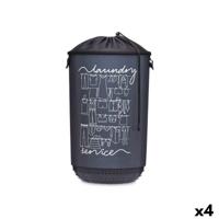 Wasmand Kipit Laundry Sevice Donkerblauw Stof Plastic 40 L 34 x 52,5 x 34 cm (4 Stuks)