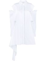Alexander McQueen robe-chemise à découpe - Blanc
