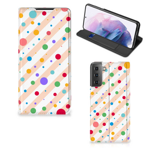 Samsung Galaxy S21 Plus Hoesje met Magneet Dots