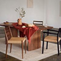 Kave Home Eettafel Litto Deens ovaal, Walnoot, 240 x 100cm - Bruin