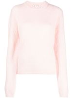 Marni pull en mohair à col rond - Rose