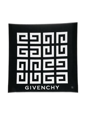Givenchy Kids serviette de plage à logo imprimé - Noir