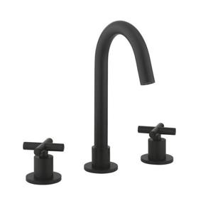 Crosswater MPRO Crosshead Wastafelkraan - 3gats - kruisgreep - zwart mat PRC135DNM