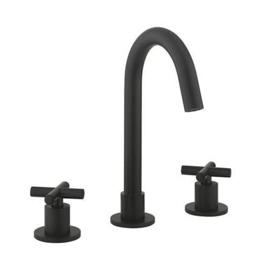 Crosswater MPRO Crosshead Wastafelkraan - 3gats - kruisgreep - zwart mat PRC135DNM