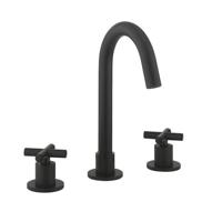 Crosswater MPRO Crosshead Wastafelkraan - 3gats - kruisgreep - zwart mat PRC135DNM