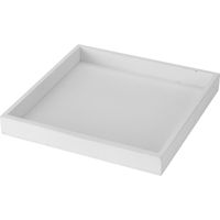 Vierkante witte onderzet bord/kaarsonderzetter 30 x 30 cm   - - thumbnail
