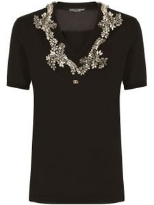 Dolce & Gabbana t-shirt à logo DG - Noir