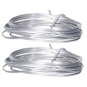 2x Rollen hobby en knutselen aluminium draad van 2 mm x 200 cm