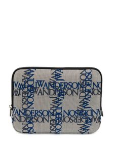 JW Anderson pochette d'iPad à motif monogrammé - Blanc