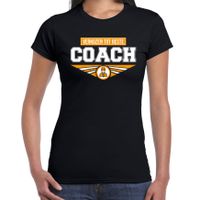 Verkozen tot beste coach t-shirt zwart dames - Cadeau shirt