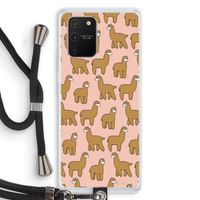 Alpacas: Samsung Galaxy S10 Lite Transparant Hoesje met koord