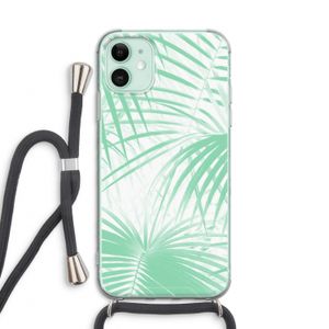 Palmbladeren: iPhone 11 Transparant Hoesje met koord