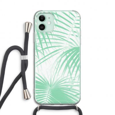 Palmbladeren: iPhone 11 Transparant Hoesje met koord