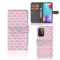 Samsung Galaxy A52 Portemonnee Hoesje Flowers Pink DTMP - thumbnail