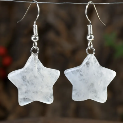 Bergkristal ster oorbellen - Oorbellen - Spiritueelboek.nl