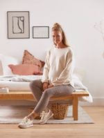 Zwangerschapslegging Milanotricot ruiten zwart geruit - thumbnail