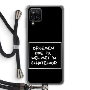 Schotelvod: Samsung Galaxy A12 Transparant Hoesje met koord