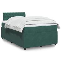 Boxspring met matras fluweel donkergroen 120x190 cm Boxspring met matras fluweel donkergroen 120x190 cm