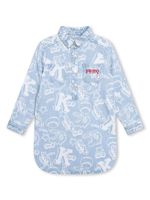 Kenzo Kids robe à imprimé graphique - Bleu