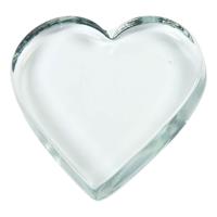 Creativ Company Hart glas transparant, 10x9cm