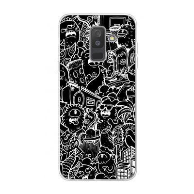 Vexx Black City : Samsung Galaxy A6 Plus (2018) Transparant Hoesje