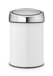 Brabantia touch bin wandafvalemmer 3 liter white