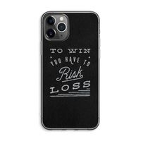 Risk loss: iPhone 11 Pro Max Transparant Hoesje Risk loss: iPhone 11 Pro Max Transparant Hoesje